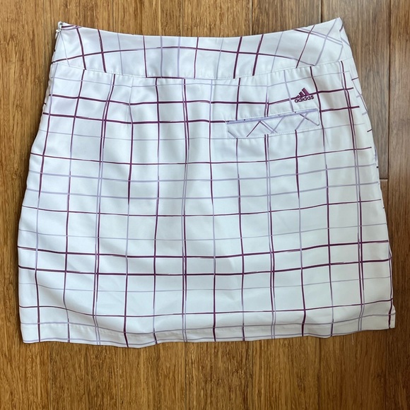 ♥️ ADIDAS Golf Skort White Purple Plum ClimaCool size 4 EUC. 1271 - Picture 3 of 5